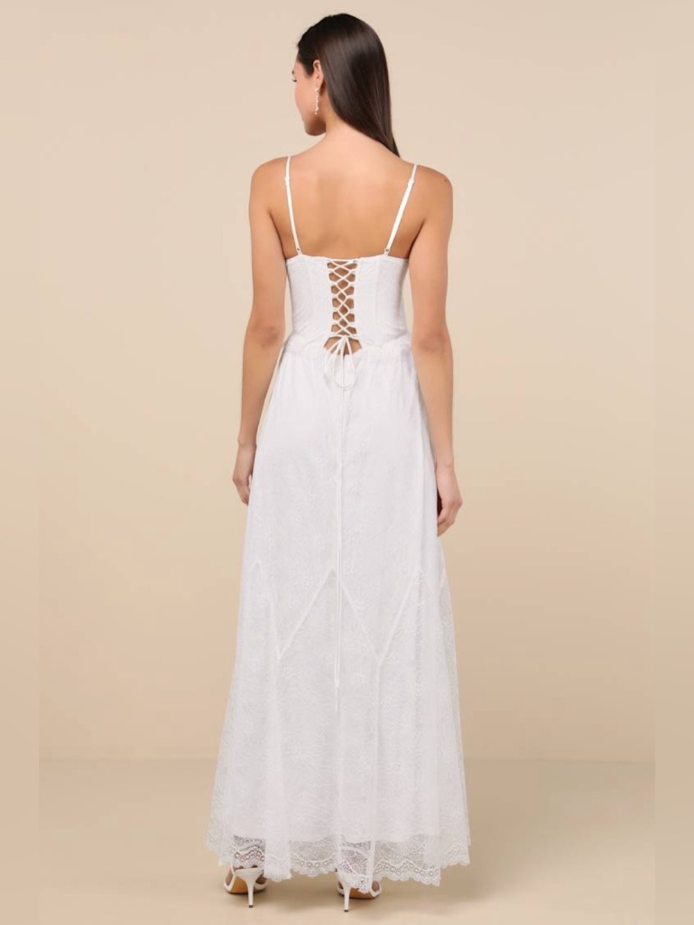 LULU'S Bia White Lace Bustier
Maxi Dress - Picture 3 of 6